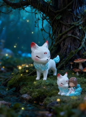 可爱小狐狸卡通动物造型装饰摆件