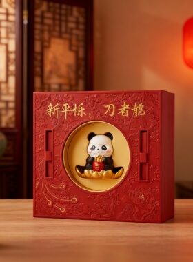 中国风熊猫实木装饰品