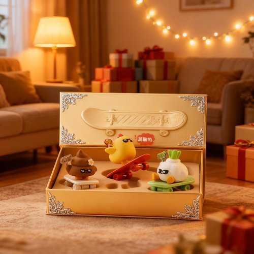 可爱卡通动物桌面摆件潮玩手办生日礼物装饰品 - 图0