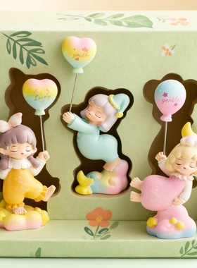 可爱卡通人物装饰摆件礼盒