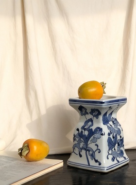 复古青花瓷客厅花瓶摆件