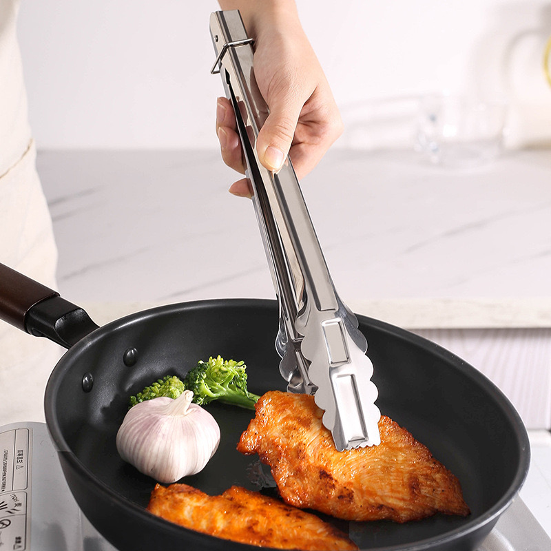 不锈钢食品夹子烤肠烤肉夹商用油炸鸡排烧烤夹加长炸串熟食面包夹,淘宝优惠券,粉丝福利购,淘宝优惠卷