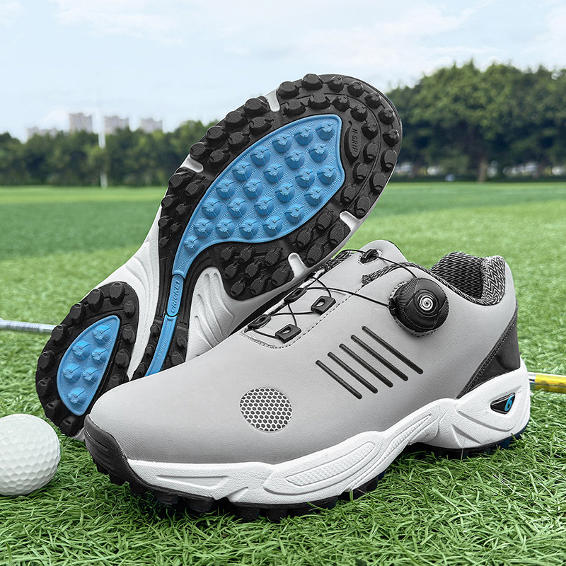 高尔夫鞋子男鞋旋钮扣鞋带防滑防水运动休闲轻便户外训练鞋跨境,淘宝优惠券,粉丝福利购,淘宝优惠卷