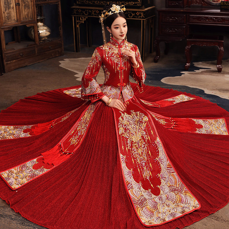 秀禾服2020新款秋季新娘结婚婚纱 瑜泰轩旗袍