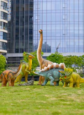 仿真大型恐龙雕塑霸王龙乐园林景区广场户外玻璃钢真动物模型摆件