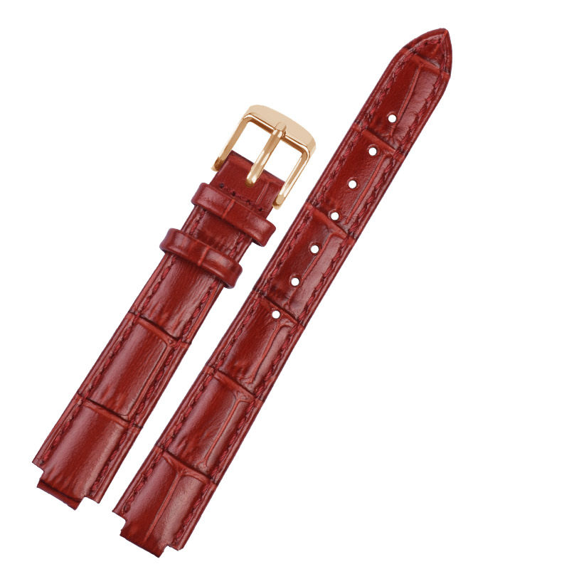 适配casio 4029女真皮凸口手表带 季娅唯配件