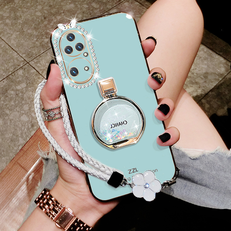 华为P50E手机壳网红P50e保护p50pro硅胶套手绳ABR-AL60全包防摔p50软壳ABRAL外壳超薄p5o限量版女潮ins带支架 - 图0