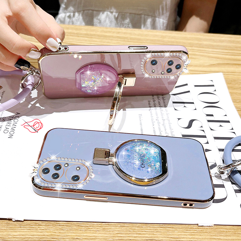 华为P50E手机壳网红P50e保护p50pro硅胶套手绳ABR-AL60全包防摔p50软壳ABRAL外壳超薄p5o限量版女潮ins带支架 - 图2