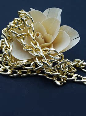 金色铝链金属链条侧身链饰品项链