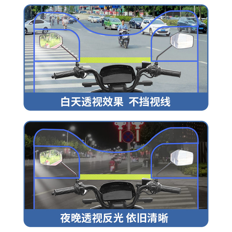 电动摩托车前挡风板高清透明踏板电瓶车通用加高加宽厚防雨挡风罩 - 图0