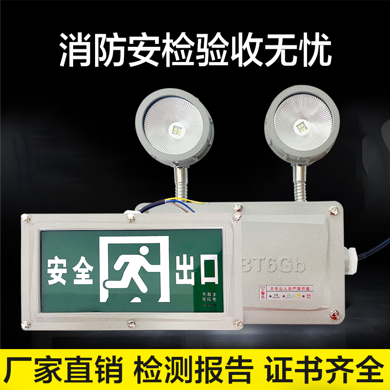 国标led防爆应急照明灯消防疏散指示标志灯充电蓄电EX安全出口灯 - 图0