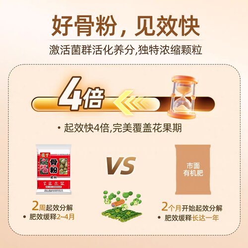 花丁骨粉颗粒有机肥园艺花肥料促花养花高效脱脂高磷高钙通用肥 - 图1
