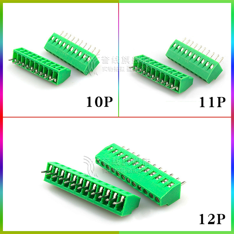 KF128-2.54mm绿色接线端子排2p3p4p6p7p8p9p12电源插座凤凰型螺钉 - 图3