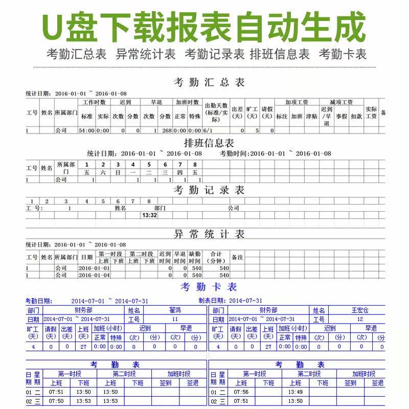 zkteco /中控智慧人脸识别打卡机 红伟数码考勤门禁