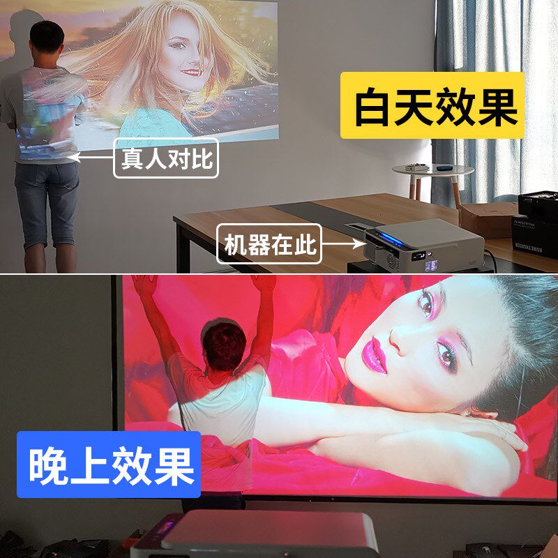 m1投影仪家用小型便携高清智能手机 红伟数码投影机