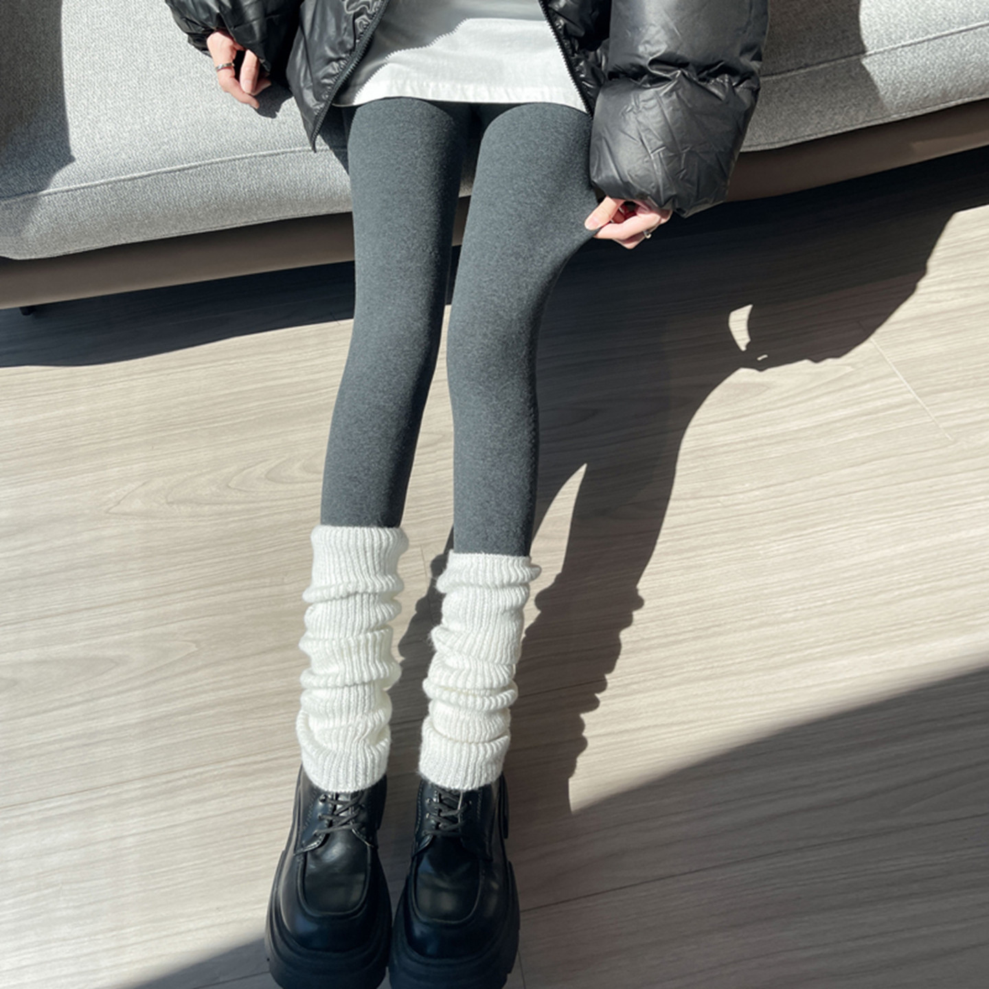 加绒加厚打底裤女秋冬高腰紧身保暖裤羊羔绒护腰护膝贴片防寒棉裤,淘宝优惠券,粉丝福利购,淘宝优惠卷