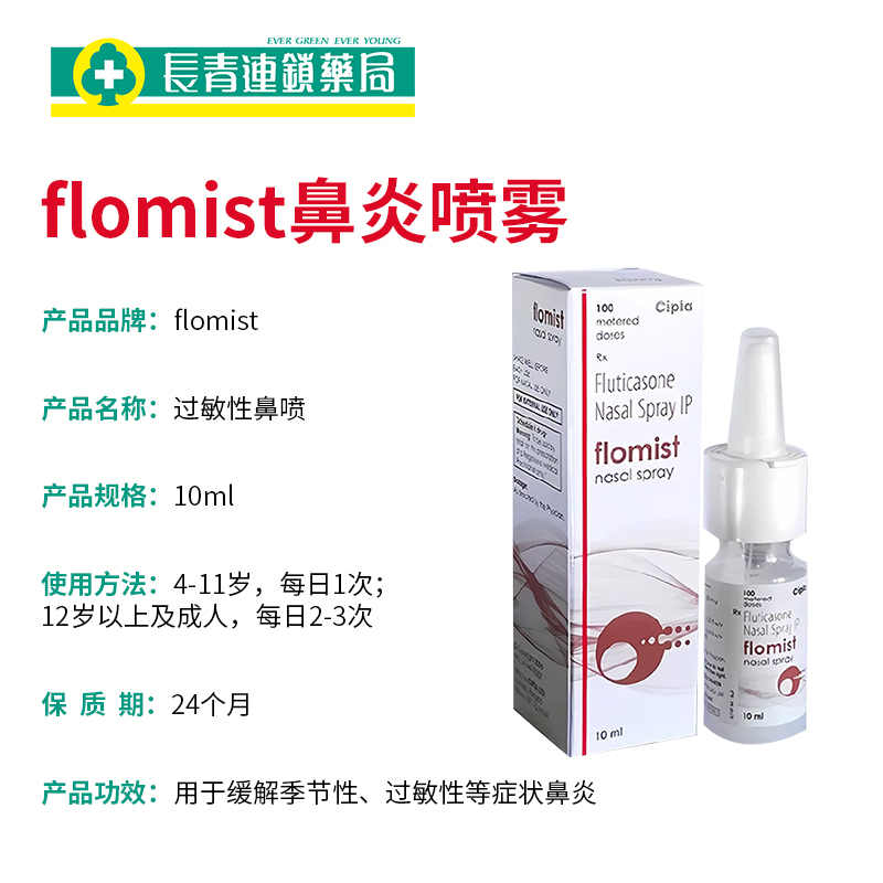 印度flomist鼻炎喷雾过敏性鼻炎喷雾剂特效原装进口正品鼻炎专用 - 图2