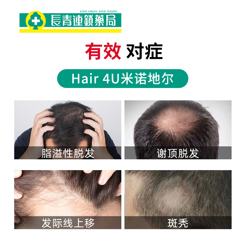 印度进口Hair 4U米诺地尔5%生发液剂增发育发小白管喷雾防脱生发 - 图0