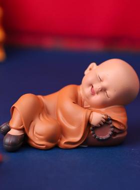 汽车载摆件慧能迷你小和尚沙弥礼品伴手礼茶桌酒柜工艺品装饰