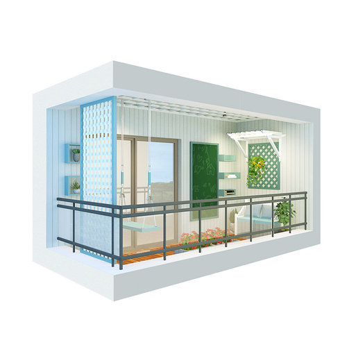 捷拼 整装阳台护墙板地板 阳台露台户外专用芬兰木防腐木定制安装 - 图3