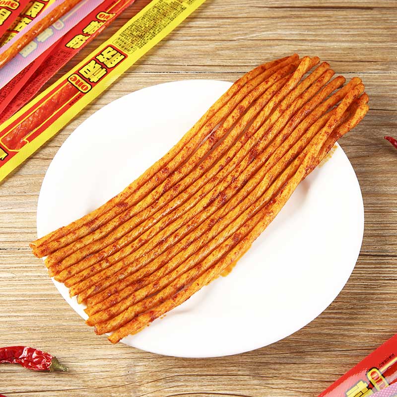 一根筋辣条解馋麻辣素牛筋儿时怀旧网红小零食办公室休闲食品整箱