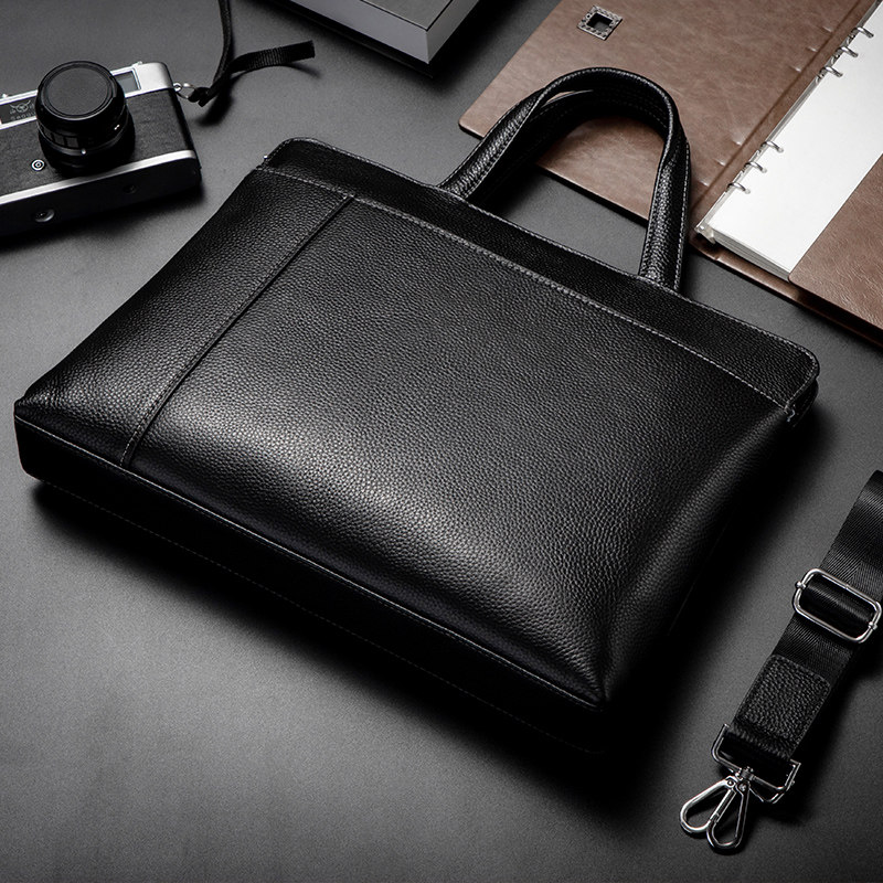 公文包男商务简约青年真皮男士包包 妃陌男士包袋