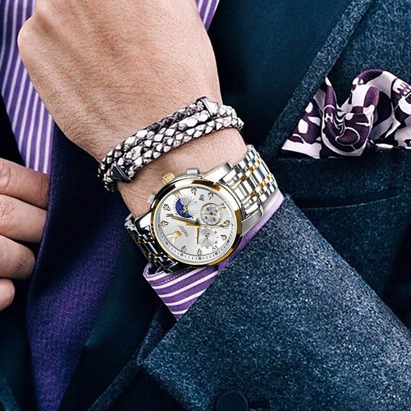 花花公子欧美名牌男潮休闲石英表 achine雅臣国产腕表