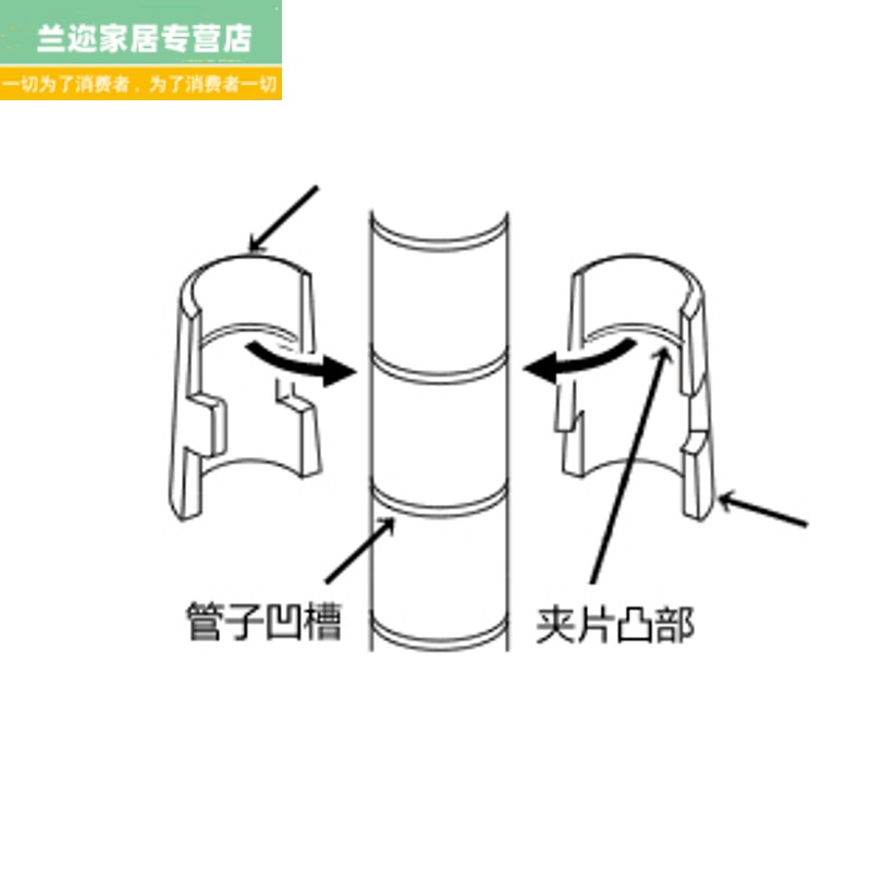 原厂配件心家宜空间大师置物架固定扣美之高通用夹片卡扣架子卡片-图1