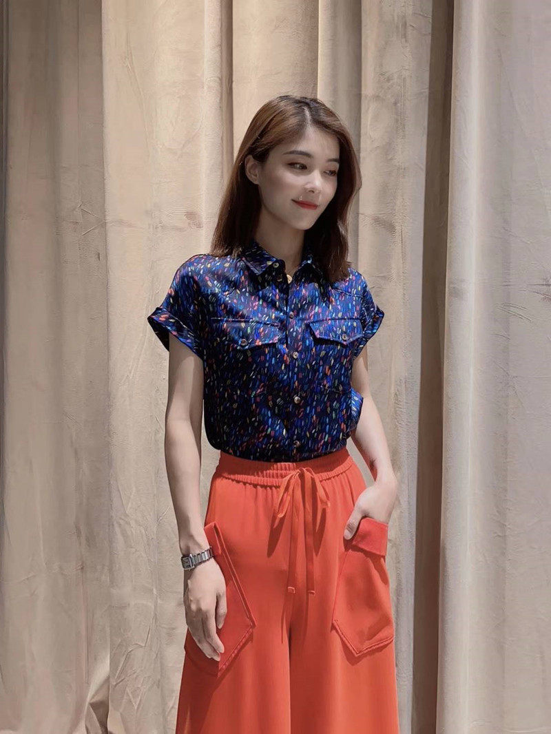 阿玛施官网旗舰店2020夏新款女衬衣 范芙熙衬衫