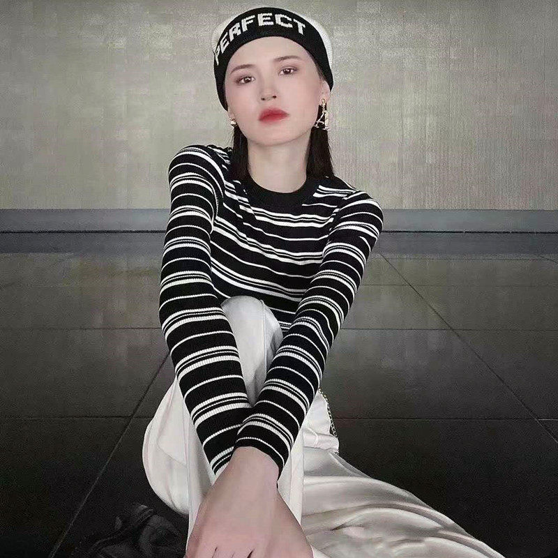 阿玛施旗舰店官网正品2020打底衫 范芙熙毛针织衫