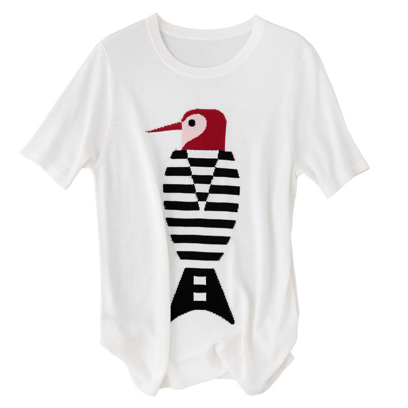 年阿玛施新特旗舰店官网啄木鸟t恤 范芙熙毛针织衫