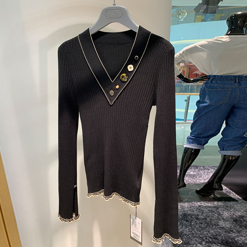 阿玛施旗舰店官网正品2020秋季毛衣 范芙熙毛针织衫