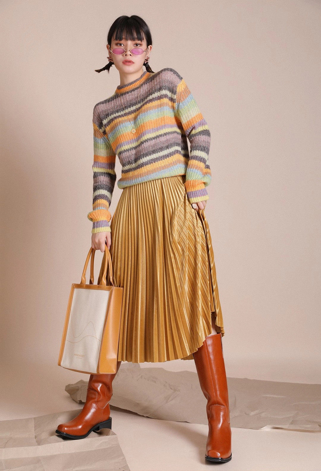 阿玛施旗舰店官网正品2020秋季毛衣 范芙熙毛衣