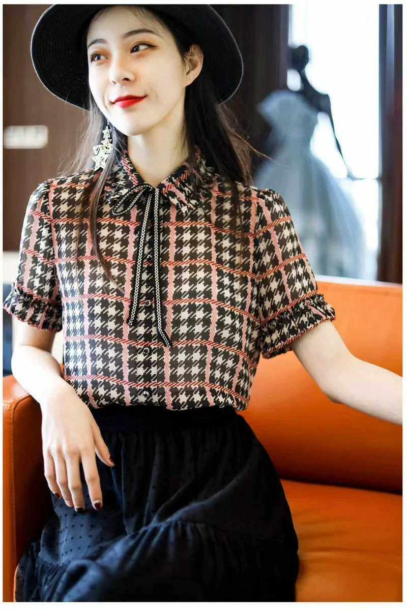 阿玛施旗舰店官网2020新款复古衬衫 范芙熙衬衫