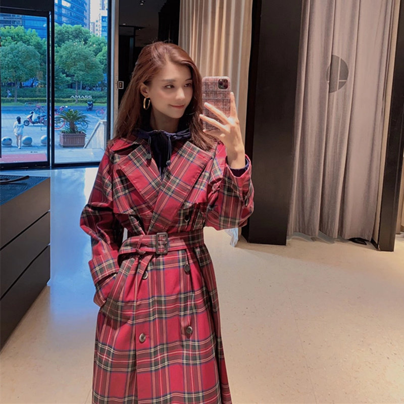 阿玛施旗舰店官网正品2020秋季新款 范芙熙风衣