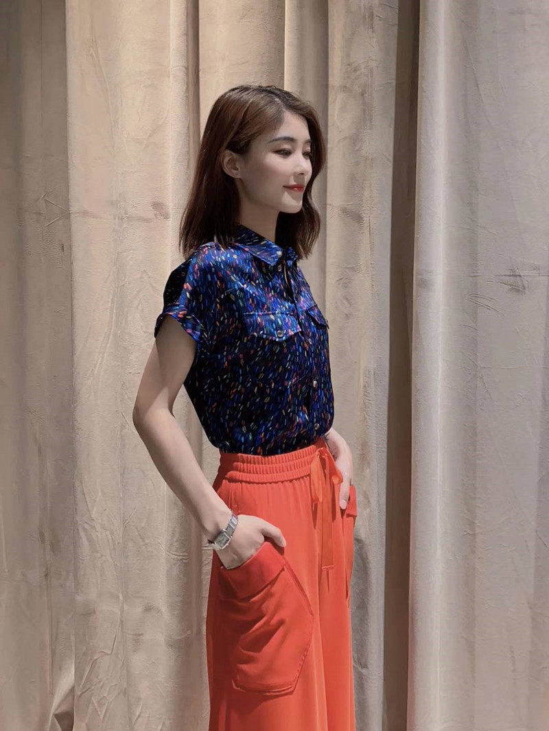 阿玛施官网旗舰店2020夏新款女衬衣 范芙熙衬衫