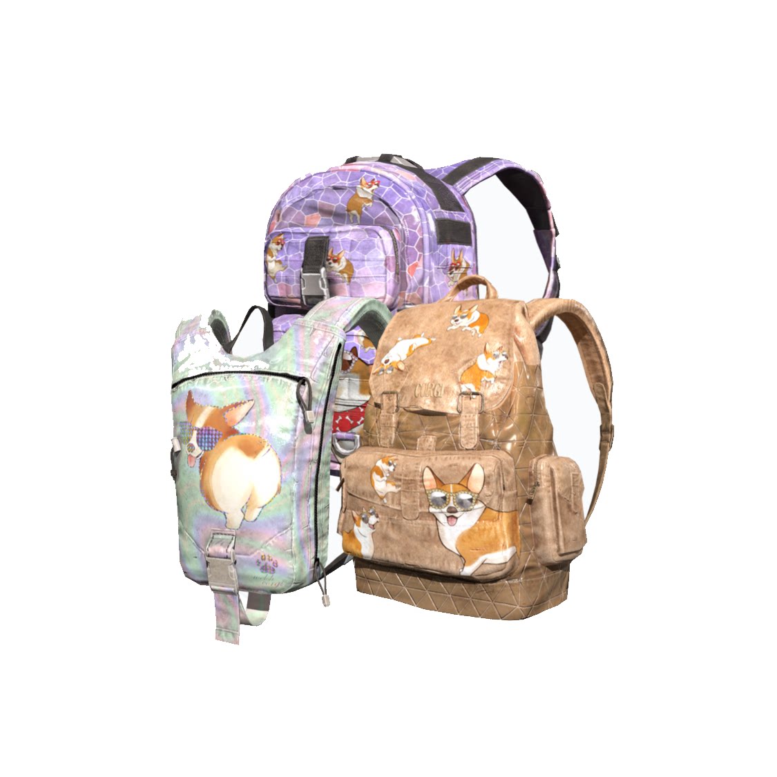 pubgPUBG绝地求生皮肤柯基背包套装书包礼包12级3级 二 三级兑换码CDK