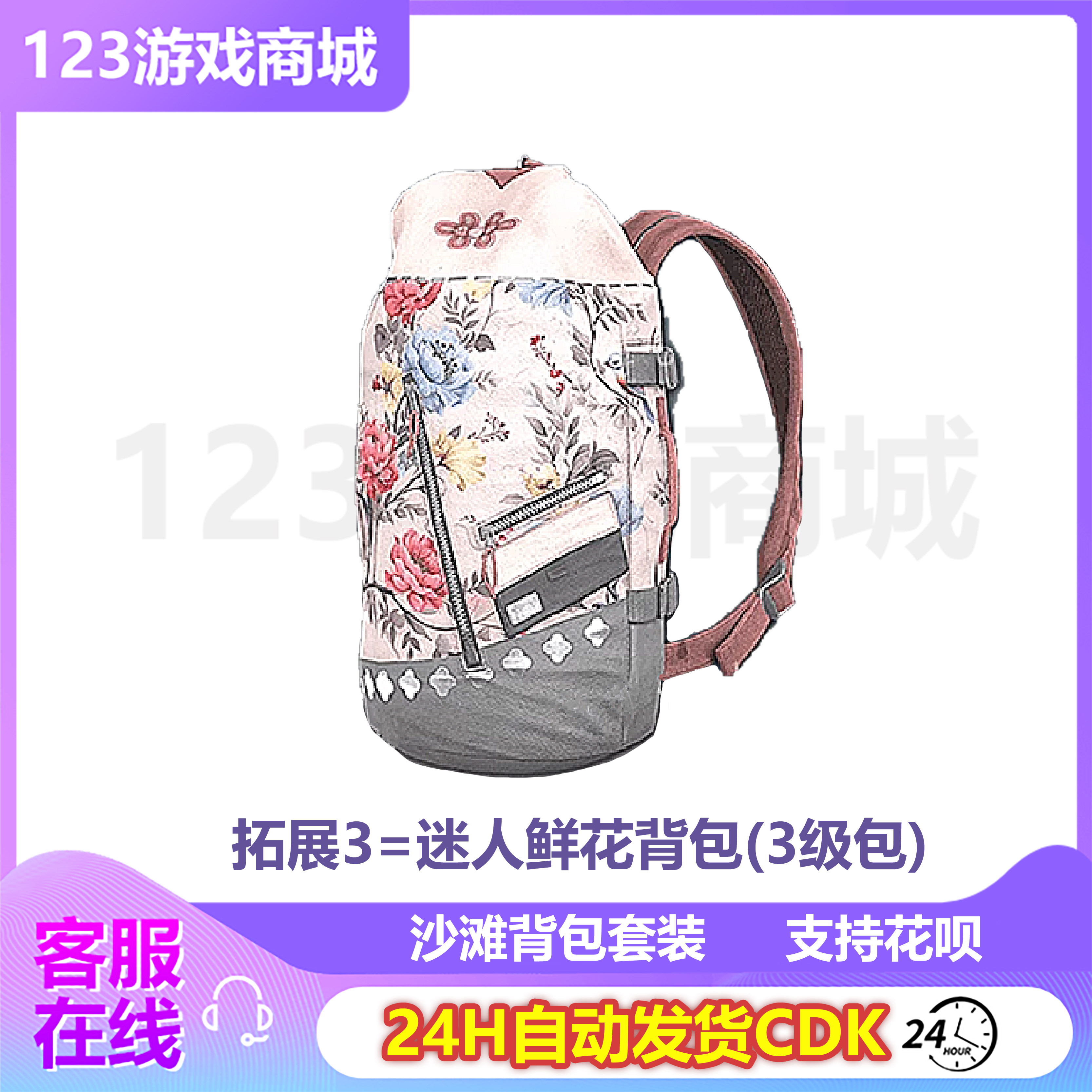 PUBG绝地求生皮肤沙滩背包套装二三级包2级3级包吃鸡G币CDK兑换码