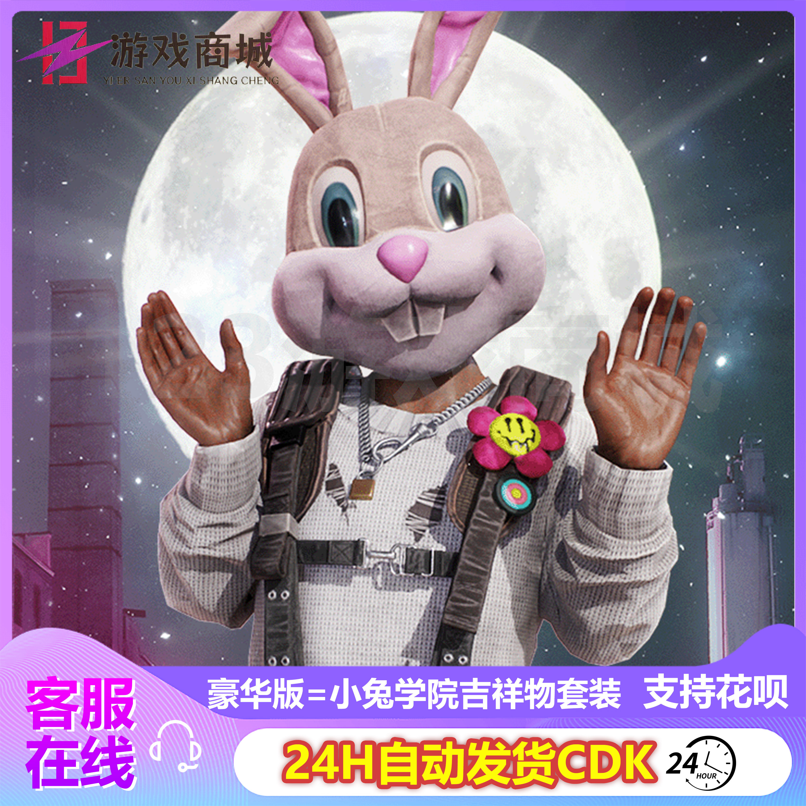 PUBG绝地求生皮肤小兔学院吉祥物套装兔子衣服头套吃鸡CDK兑换码