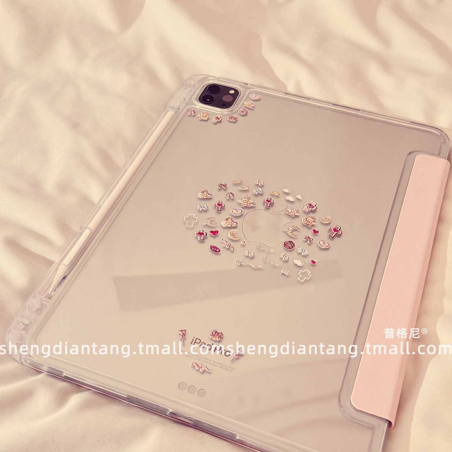 天使小熊Y型三折适用苹果iPad11保护壳2025新款iPadAir7/6保护套平板第10代Pro11寸Air5带笔槽mini7防弯女款,淘宝优惠券,粉丝福利购,淘宝优惠卷