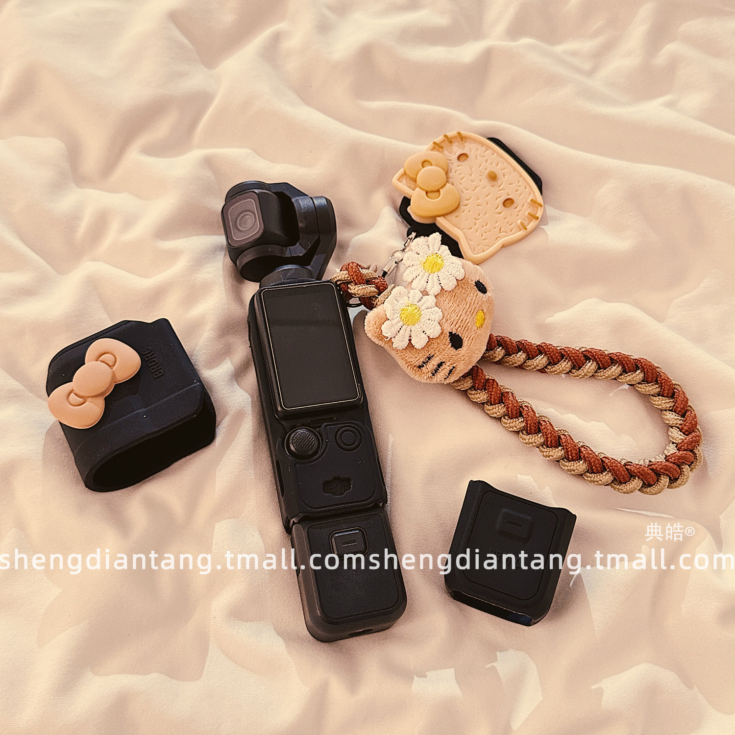 ins蝴蝶结凯蒂猫适用大疆pocket3保护壳挂绳可爱机身硅胶套显示屏云台镜头保护盖相机手柄保护套配件2025新款,淘宝优惠券,粉丝福利购,淘宝优惠卷