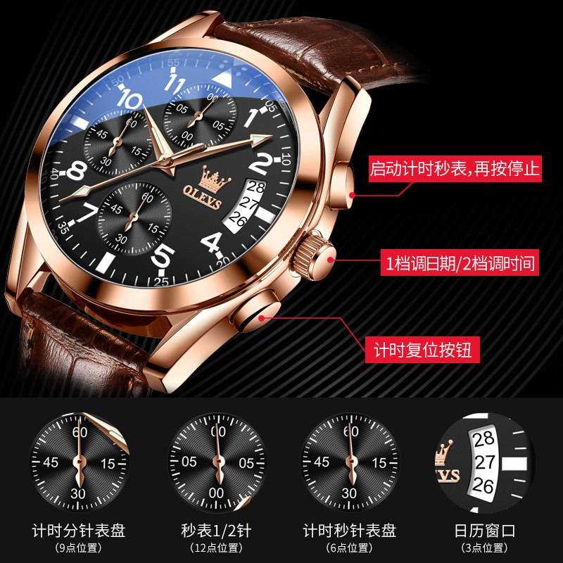 瑞士认证正品牌男士男全自动机械表 酩酊国产腕表