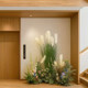 Simulated reed landscaping fake green plants indoor