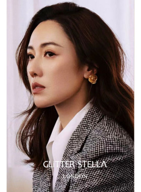 GLITTERSTELLA小香风玫瑰花耳钉