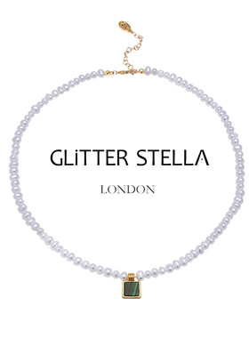 GLiTTER STELLA 经典方韵吊坠珍珠项链