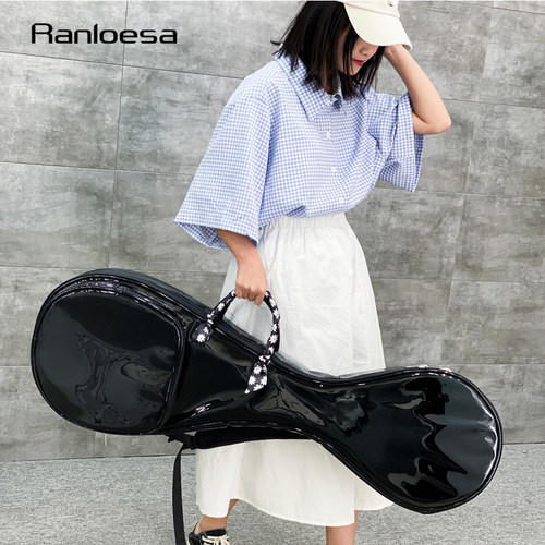 燃乐Ranloesa漆皮琵琶包琵琶琴包加厚双肩可手提琵琶套袋成人便携 - 图1