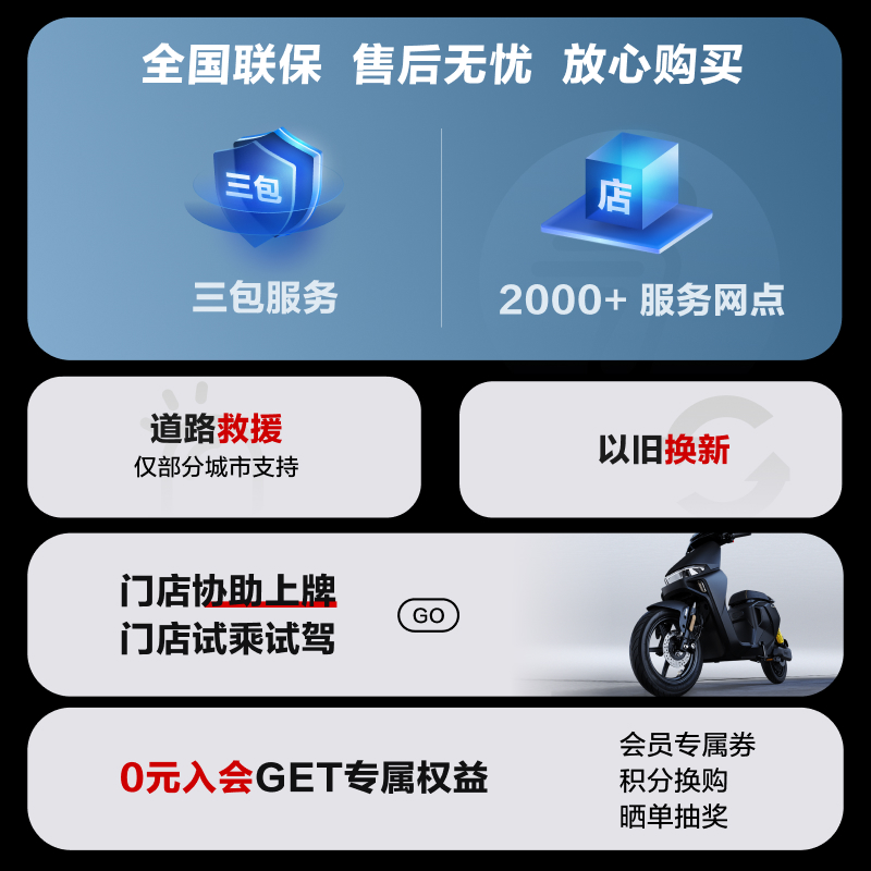 【专区】九号电动E80C电动摩托车通勤外卖智能长续航电摩门店自提 - 图3