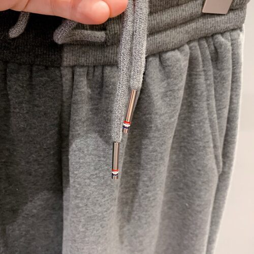 男童针织裤子束脚运动裤春秋季儿童纯棉舒适毛圈卫裤校园百搭长裤 - 图1