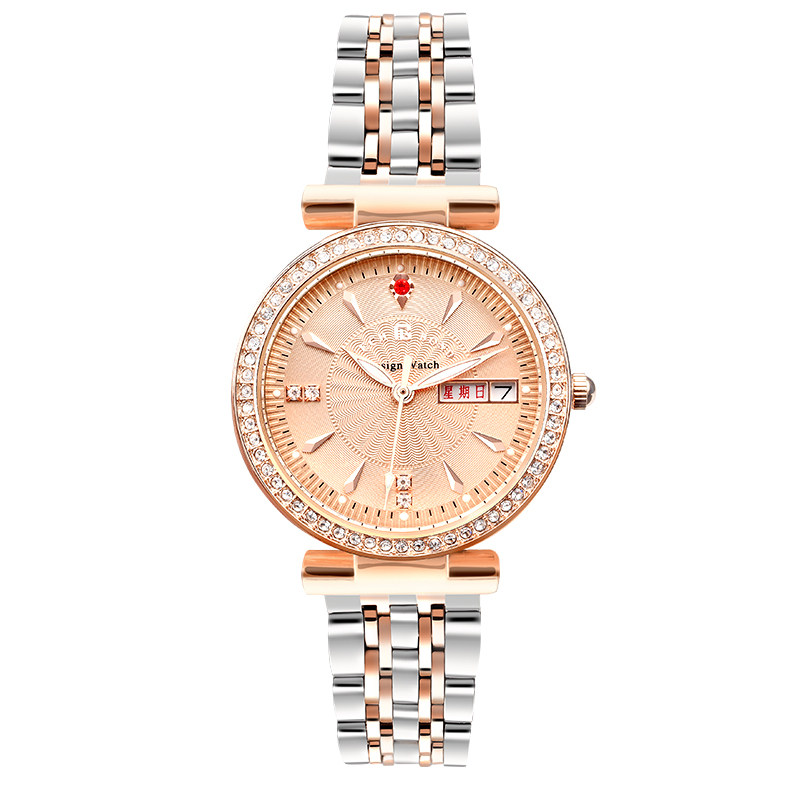 名牌女士轻奢精致简约气质夜光女表 techbond国产腕表