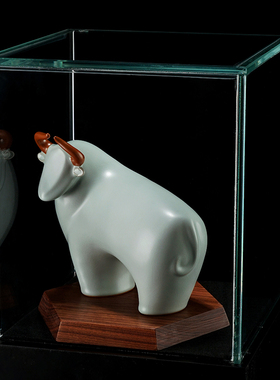 青澹汝窑摆件景德镇手工陶瓷